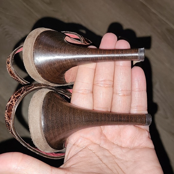 JUDITH LEIBER REAL MINK N REAL LEATHER EUC MADE IN ITALY PUMPS 8.5US - Picture 8 of 14